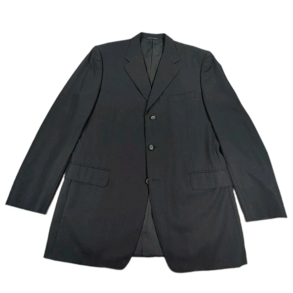 Canali Exclusive Collection Suit Mens 42R Black Super 150s Wool Italy Luxury 2pc